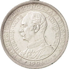 Denmark, Frederik VIII, 2 Kroner, 1906, Copenhagen, AU(50-53), Silver, KM:803