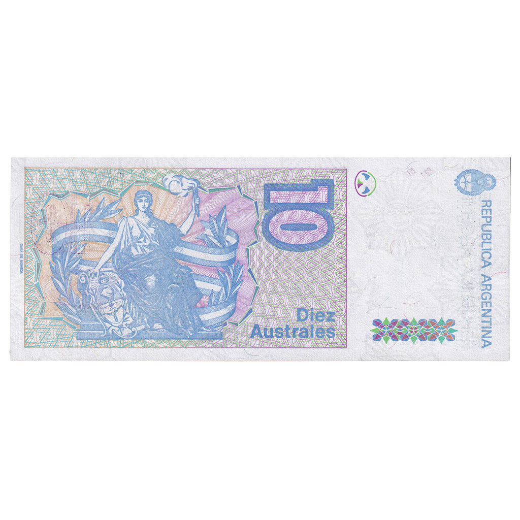 10 Australes, Argentina, KM:325b, UNC