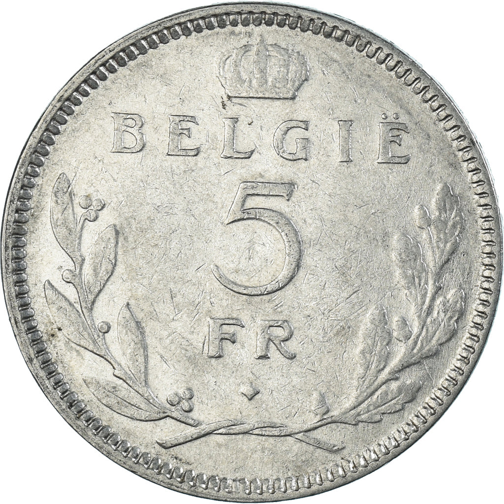 Moneda, Bélgica, 5 Francs, 5 Frank, 1936