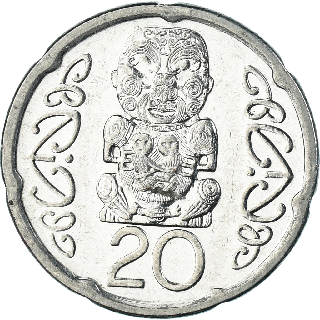 Coin, New Zealand, 20 Cents, 2008