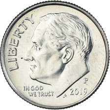 Moneda, Estados Unidos, Dime, 2019