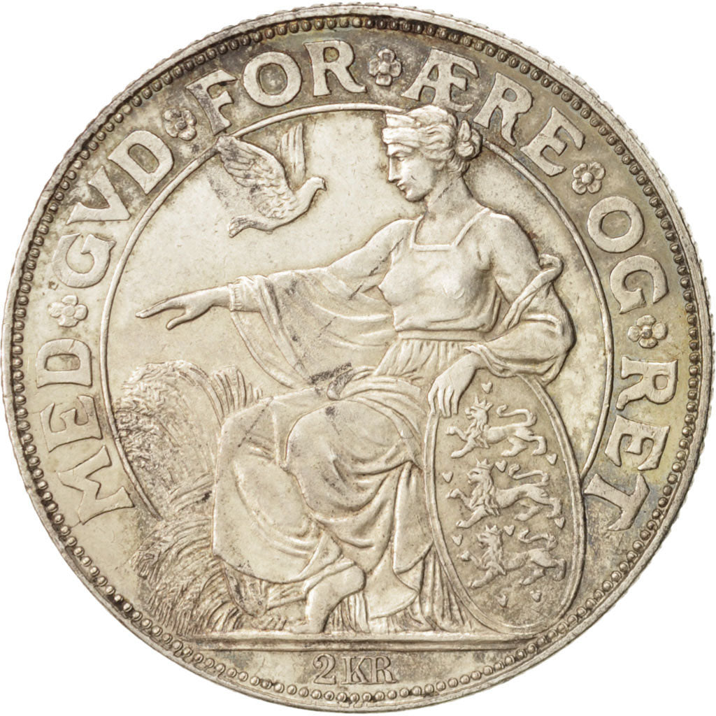 Denmark, Christian IX, 2 Kroner, 1903, Copenhagen, AU(50-53), Silver, KM:802