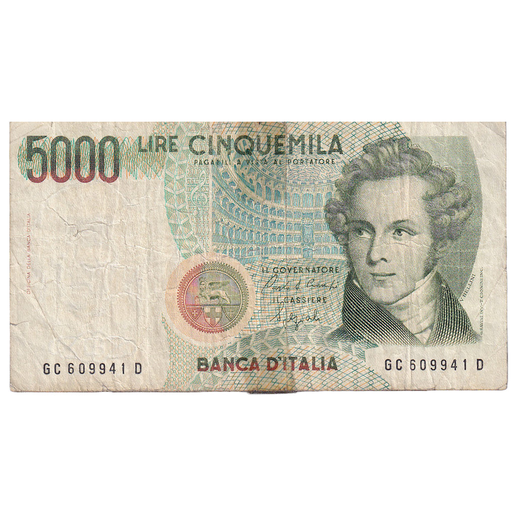 Italy, 5000 Lire, 1985, 1985-01-04, KM:111b, VF(30-35)