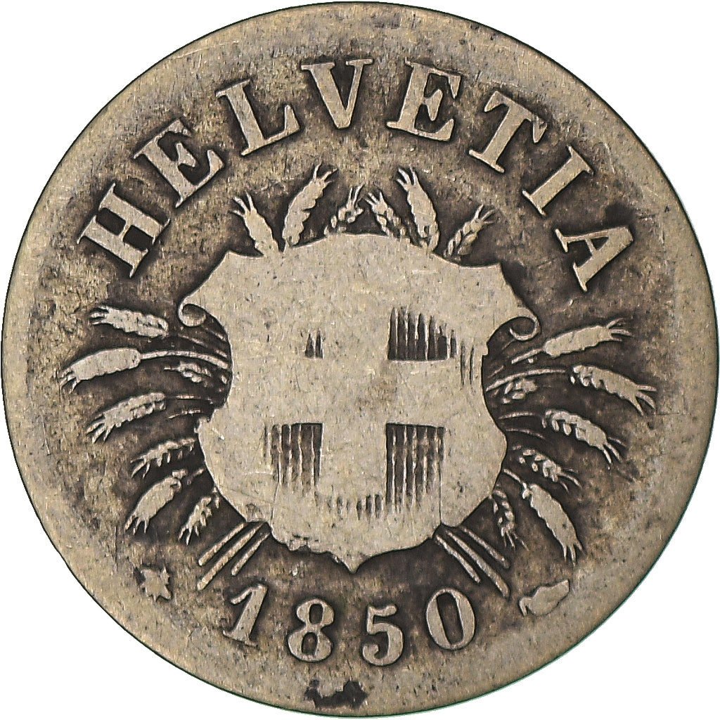 Moneta, Svizzera, 5 Rappen, 1850