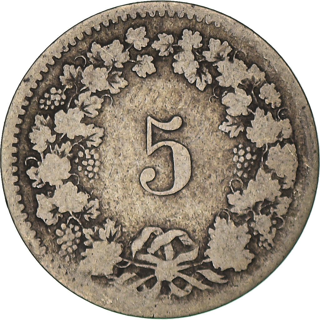 Moneta, Svizzera, 5 Rappen, 1850