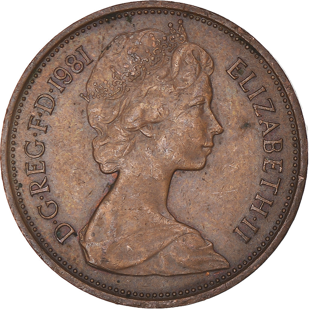 Monnaie, Grande-Bretagne, 2 New Pence, 1981