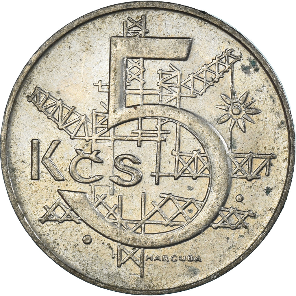 Moneta, Czechosłowacja, 5 Korun, 1991