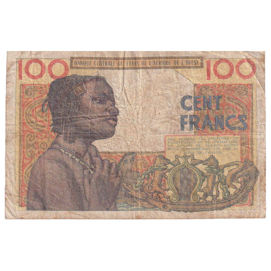 West African States, 1000 Francs, 1961, 1961-03-20, KM:103Ab, VG(8-10)
