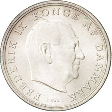 Denmark, Frederik IX, 5 Kroner, 1964, Copenhagen, AU(55-58), Silver, KM:854