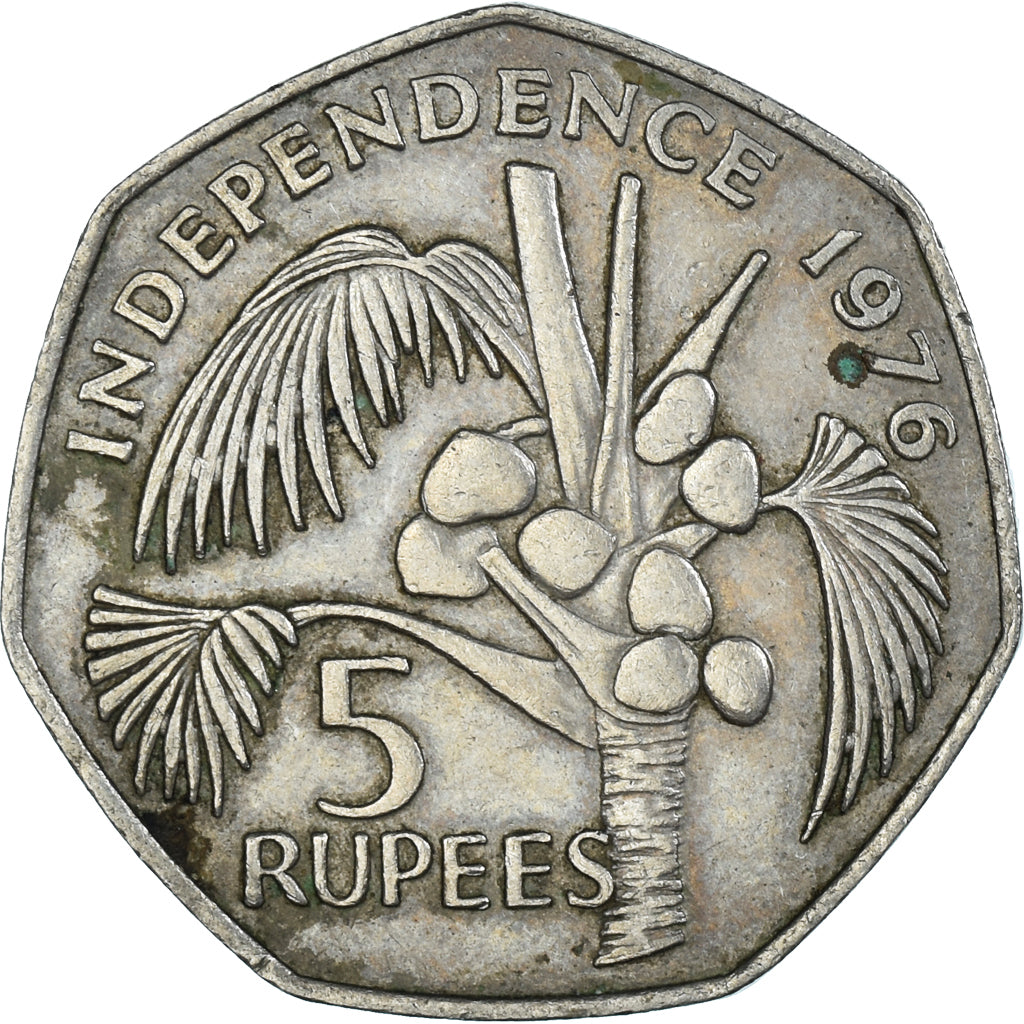 Munten, Seychellen, 5 Rupees, 1976