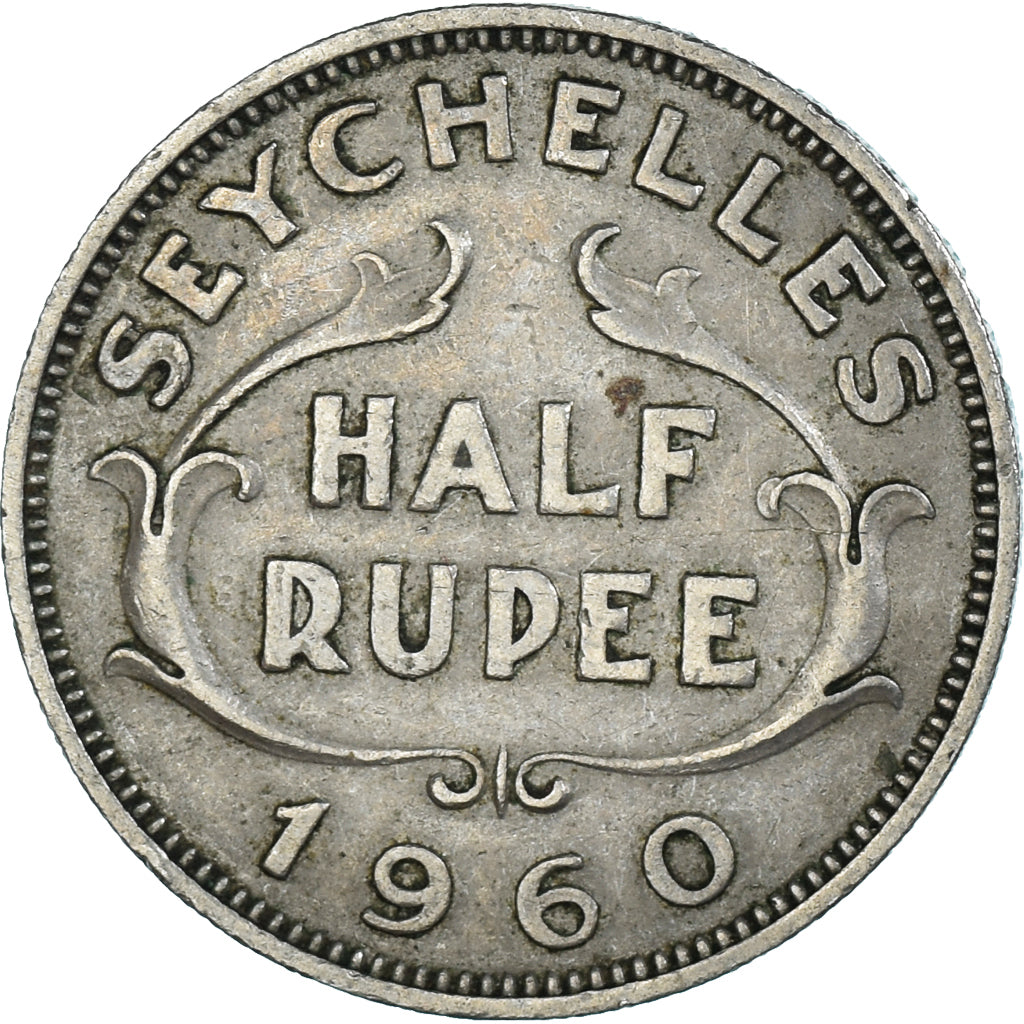 Monnaie, Seychelles, 1/2 Rupee, 1960