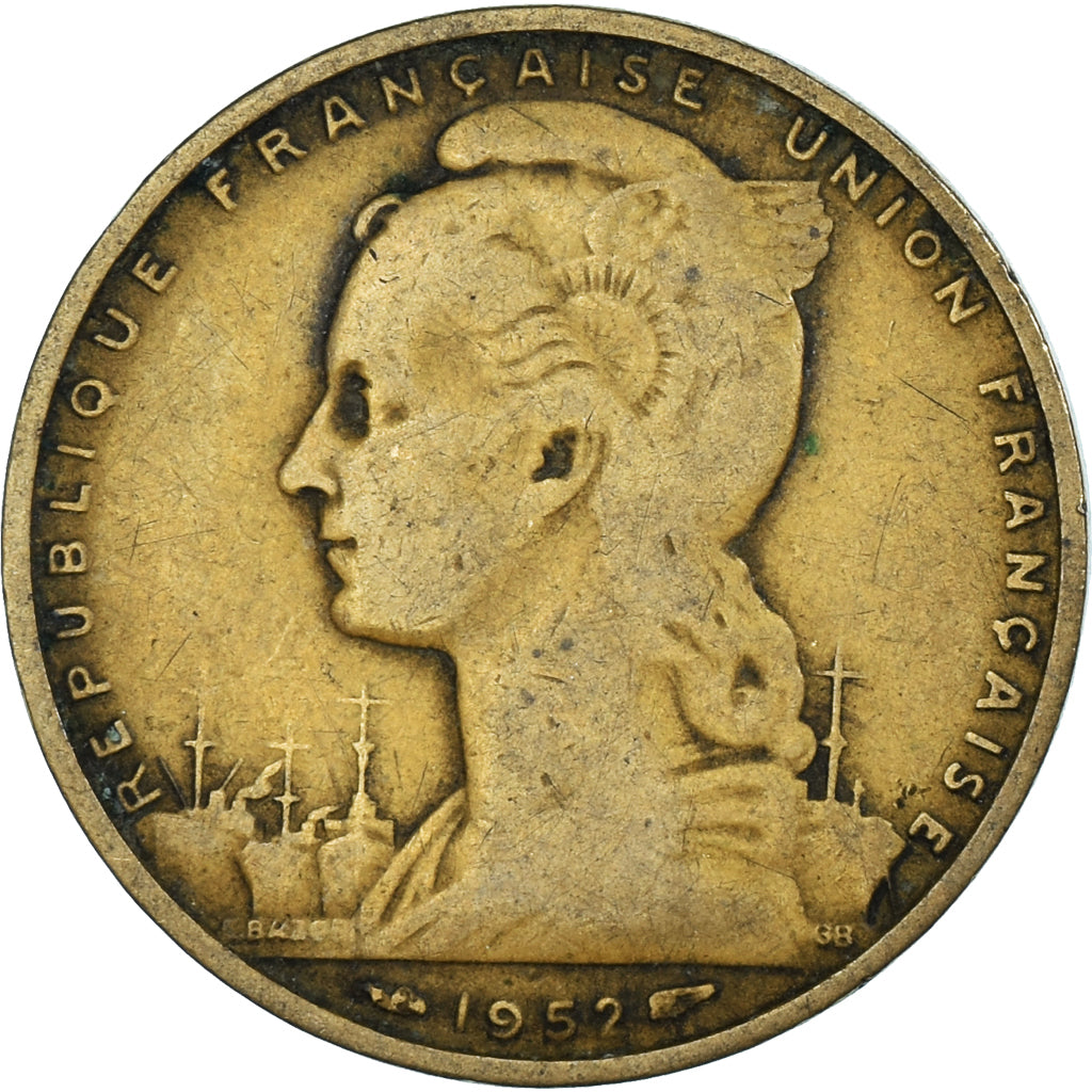 Munten, Franse kust van Somalië, 20 Francs, 1952