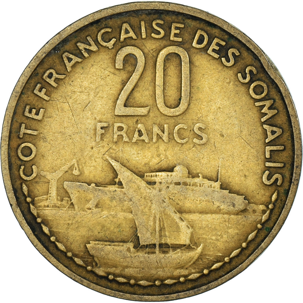 Munten, Franse kust van Somalië, 20 Francs, 1952