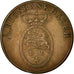 Moneta, Danimarca, Frederik VI, 2 Rigsbankskilling, 1818, BB, Rame, KM:689