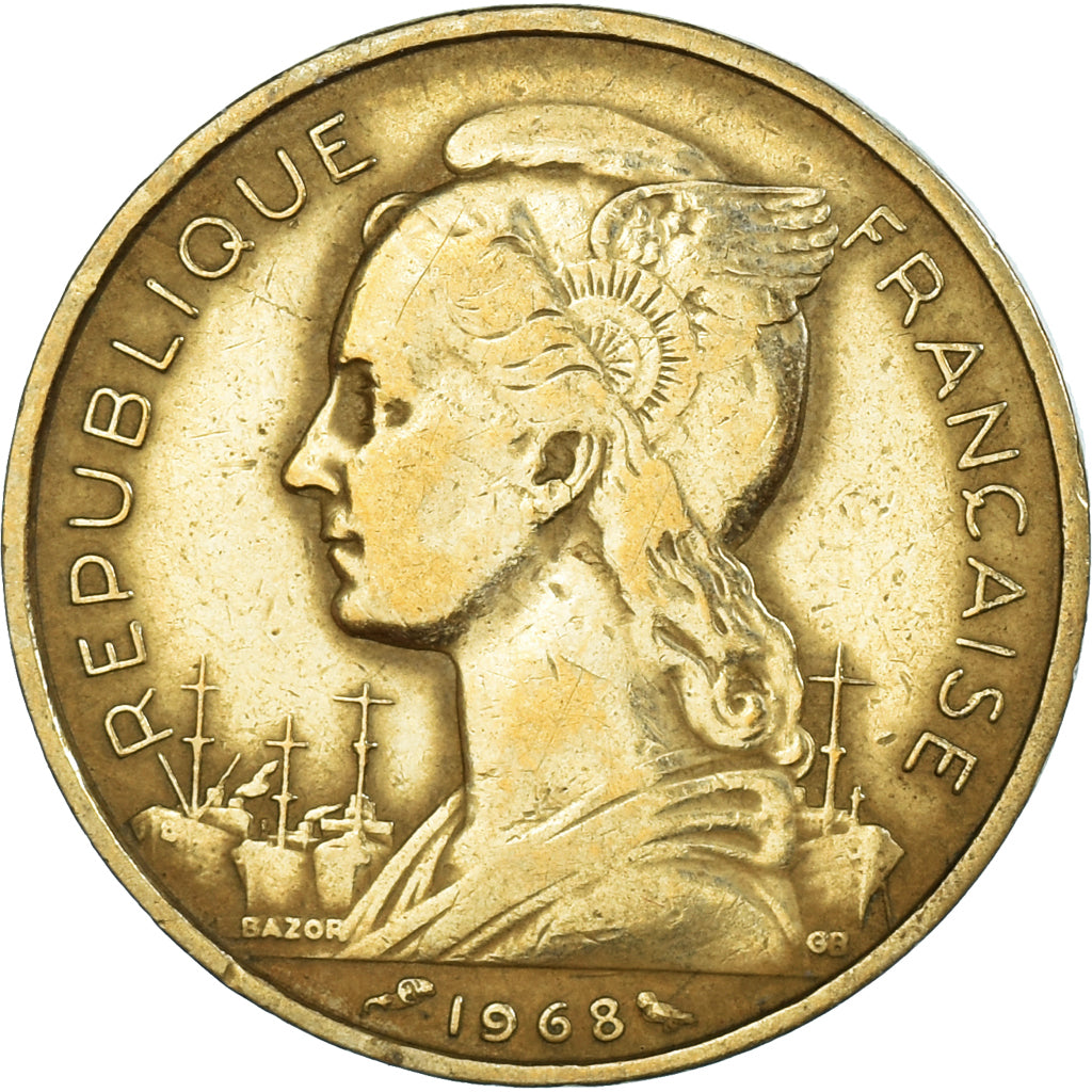Coin, FRENCH AFARS & ISSAS, 20 Francs, 1968
