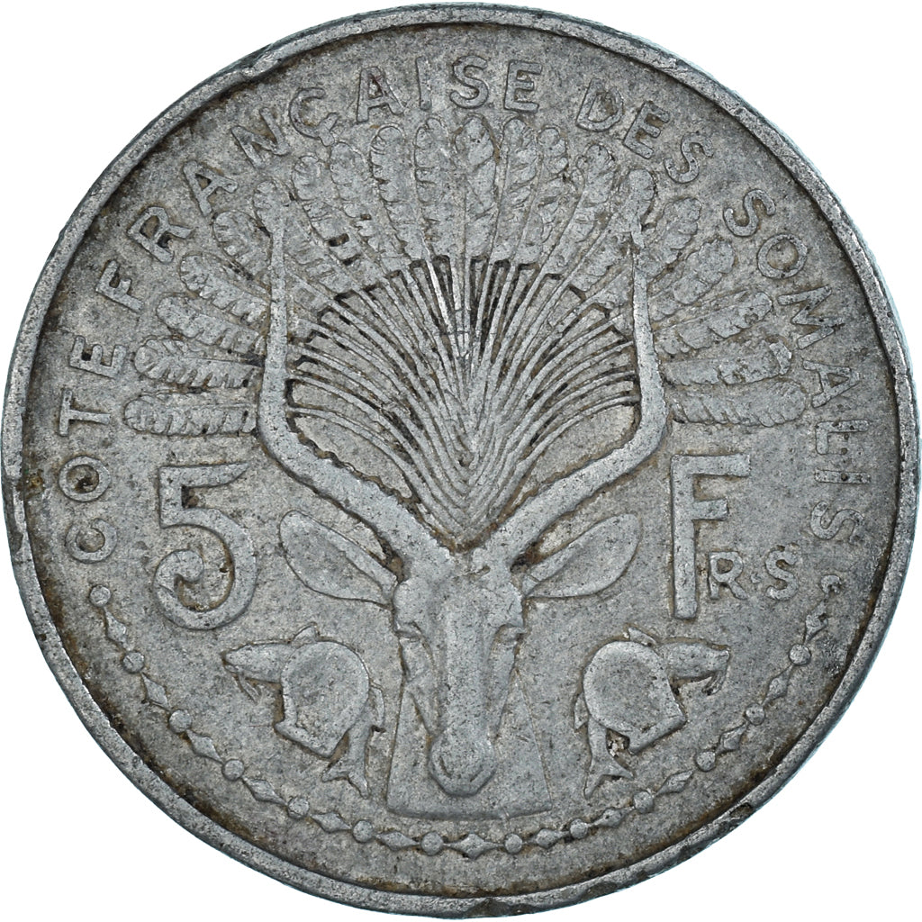 Moneta, Somali Francuskie, 5 Francs, 1959