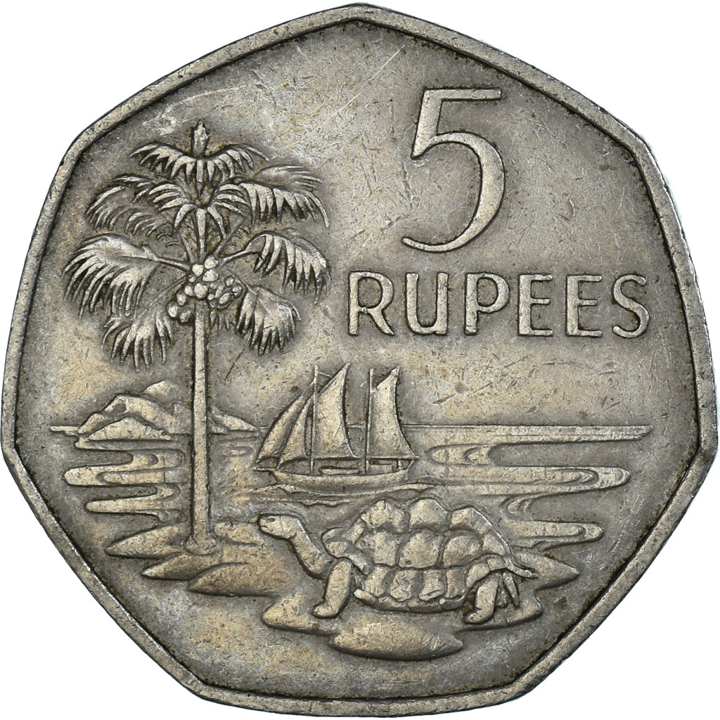 Monnaie, Seychelles, 5 Rupees, 1972