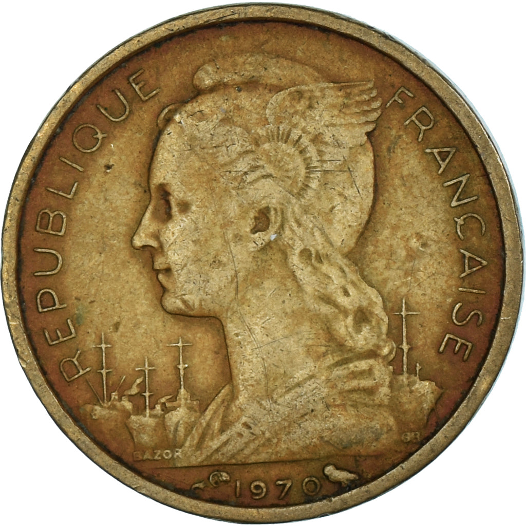 Moneta, AFARS E ISSAS FRANCESI, 10 Francs, 1970