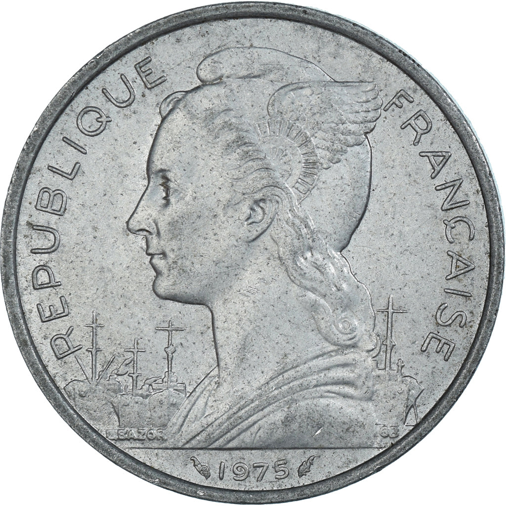 Moneta, AFARS E ISSAS FRANCESI, 5 Francs, 1975