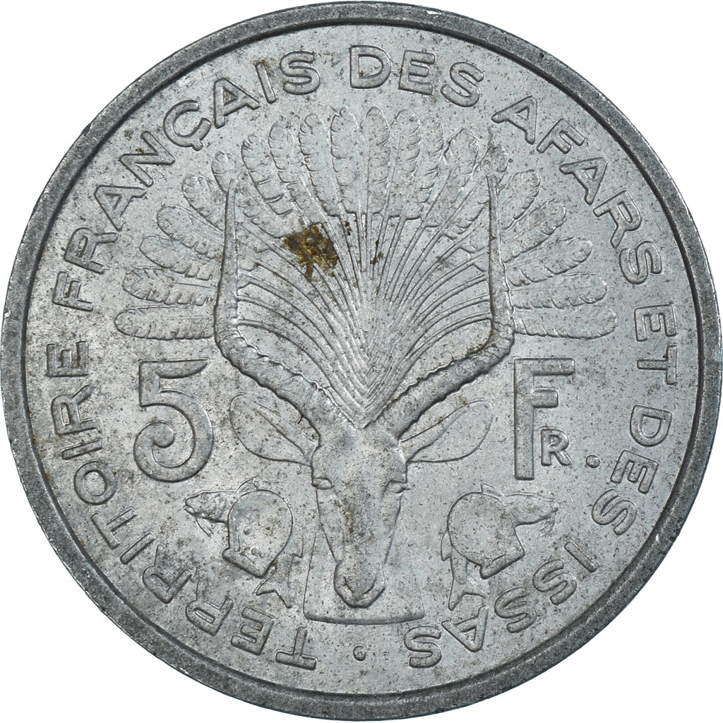 Moneta, AFARS E ISSAS FRANCESI, 5 Francs, 1975