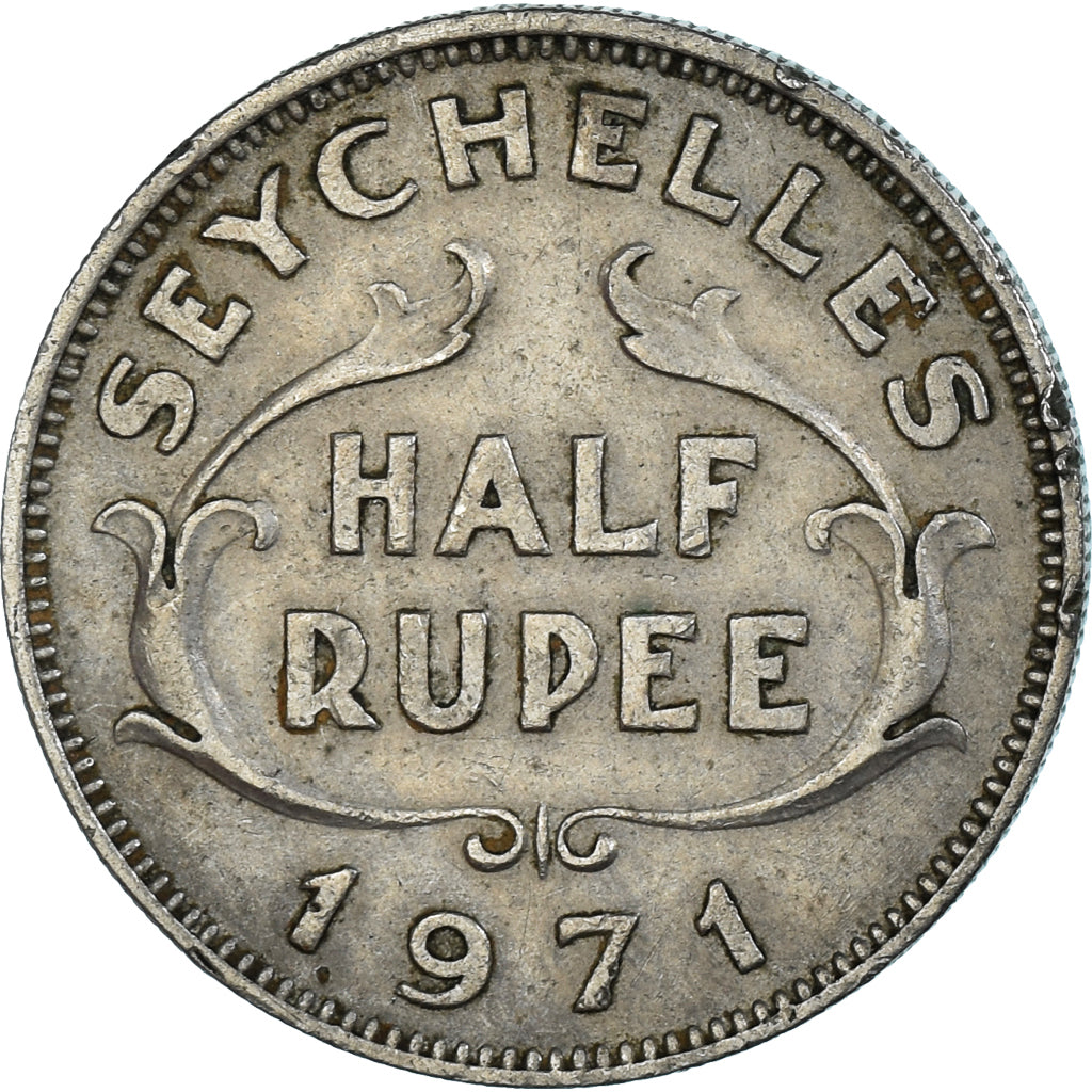 Monnaie, Seychelles, 1/2 Rupee, 1971