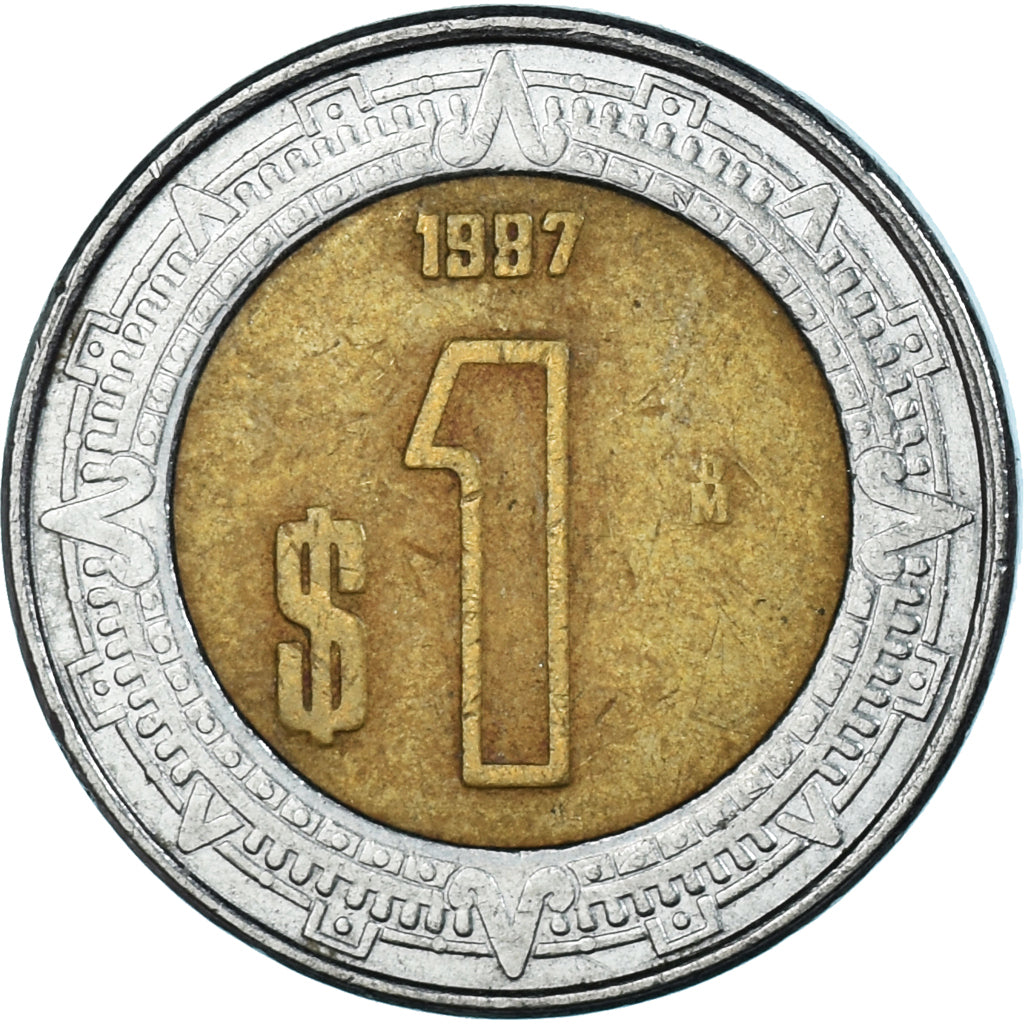 Coin, Mexico, Peso, 1987