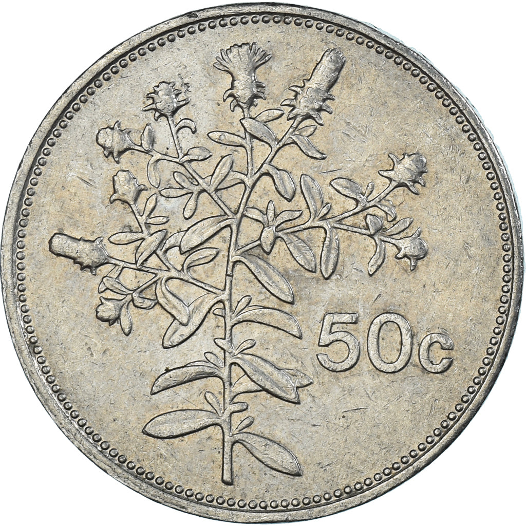 Moneda, Malta, 50 Cents, 1986