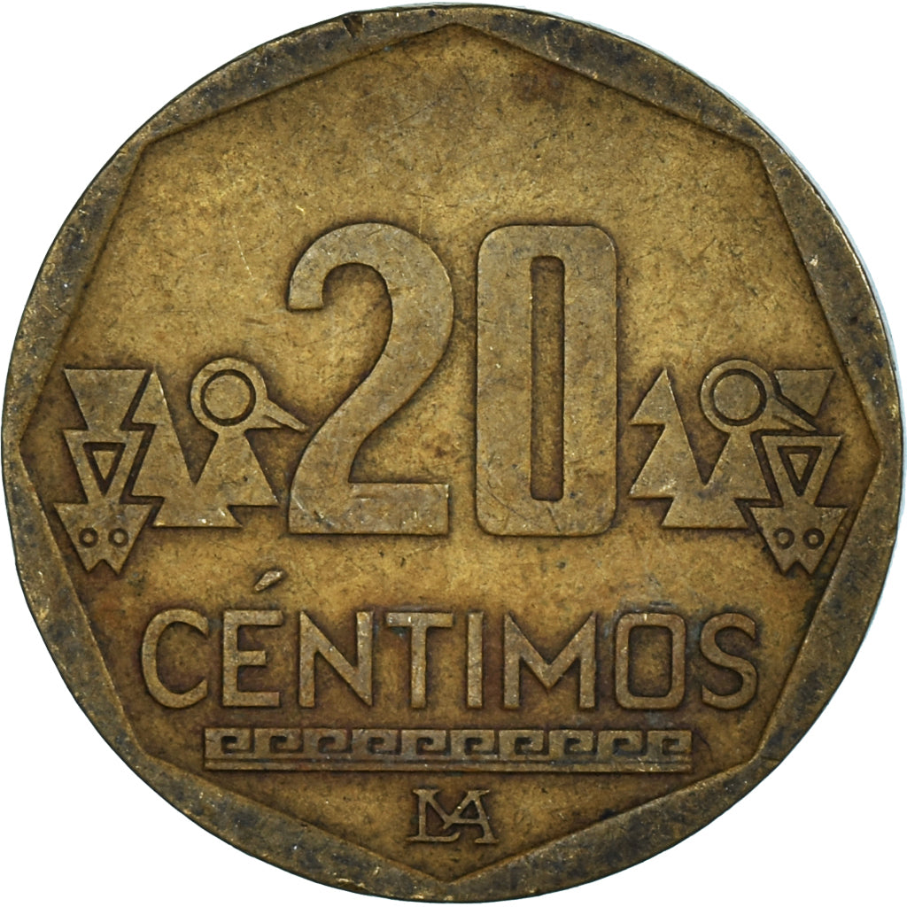 Monnaie, Pérou, 20 Centimos, 2008