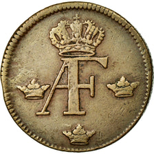 Moneda, Suecia, Adolf Frederick, Ore, S.M., 1758, MBC, Cobre, KM:460