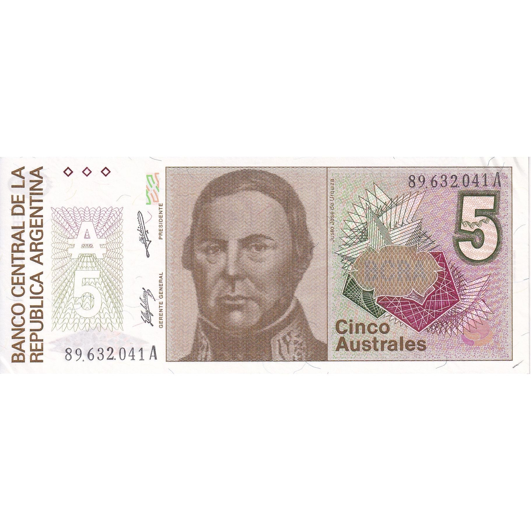 Argentinien, 5 Australes, KM:324a, SS