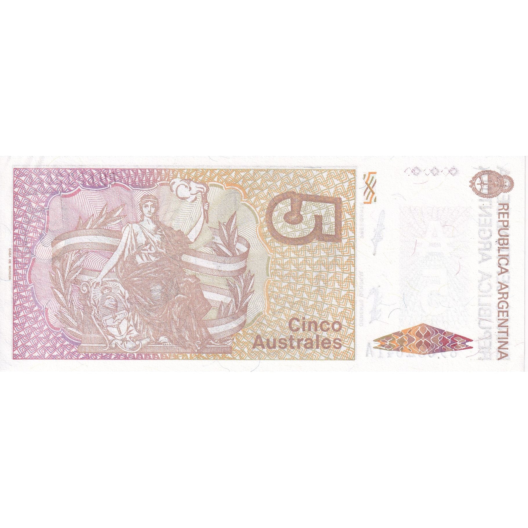 Argentinien, 5 Australes, KM:324a, SS