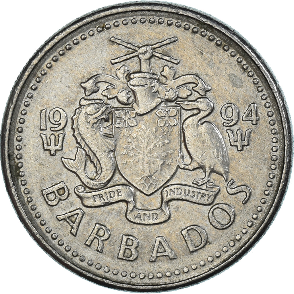 Moneta, Barbados, 25 Cents, 1994