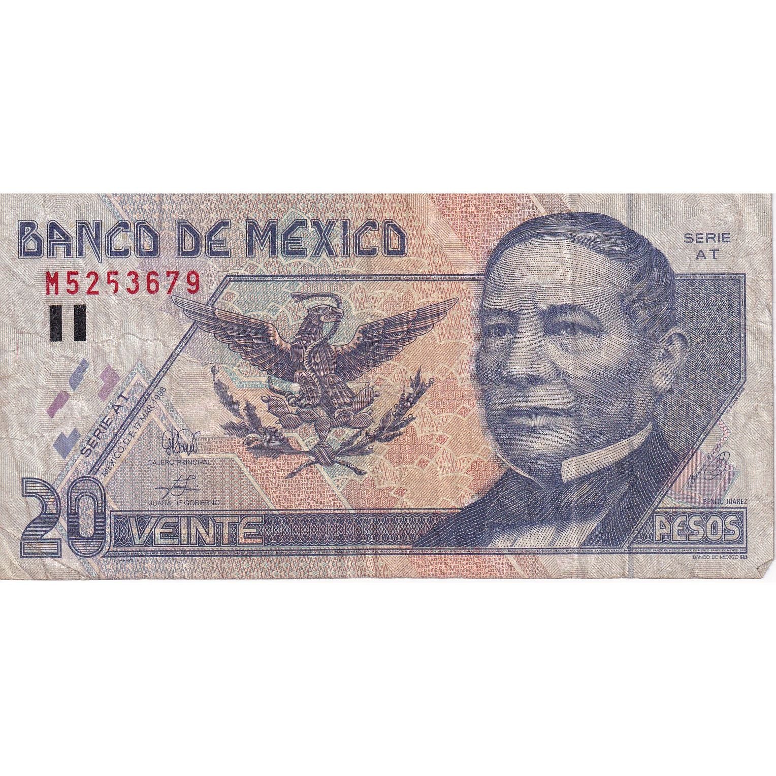 Mexiko, 20 Pesos, 1998, 1998-03-17, KM:106c, S+