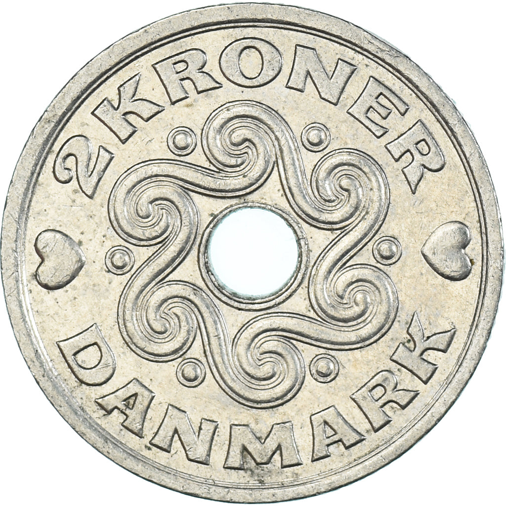 Coin, Denmark, 2 Kroner, 1998