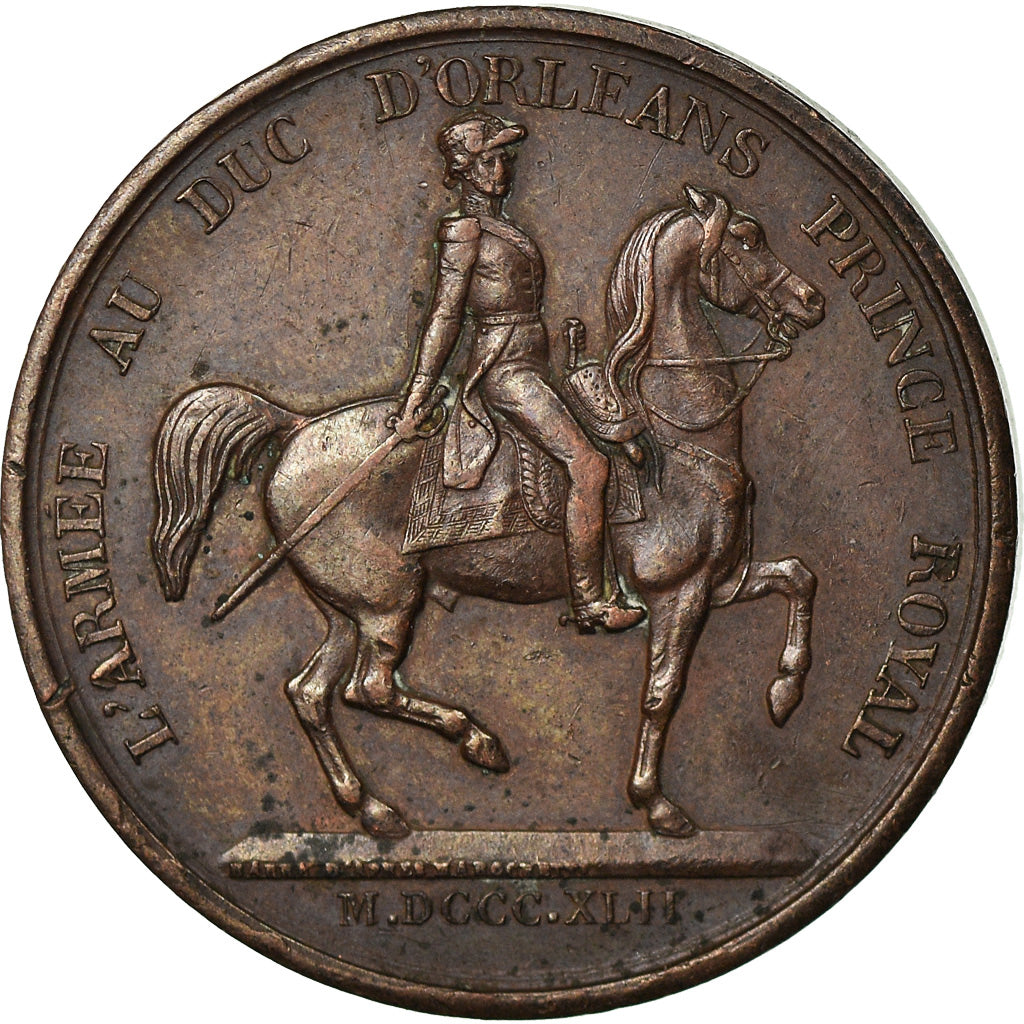 Francja, Medal, Louis Philippe Ier, l'Armée au Duc d'Orléans, 1842, Barre