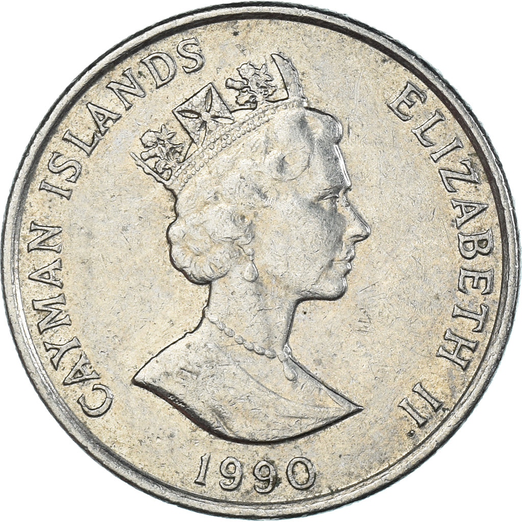Münze, Kaimaninseln, 25 Cents, 1990