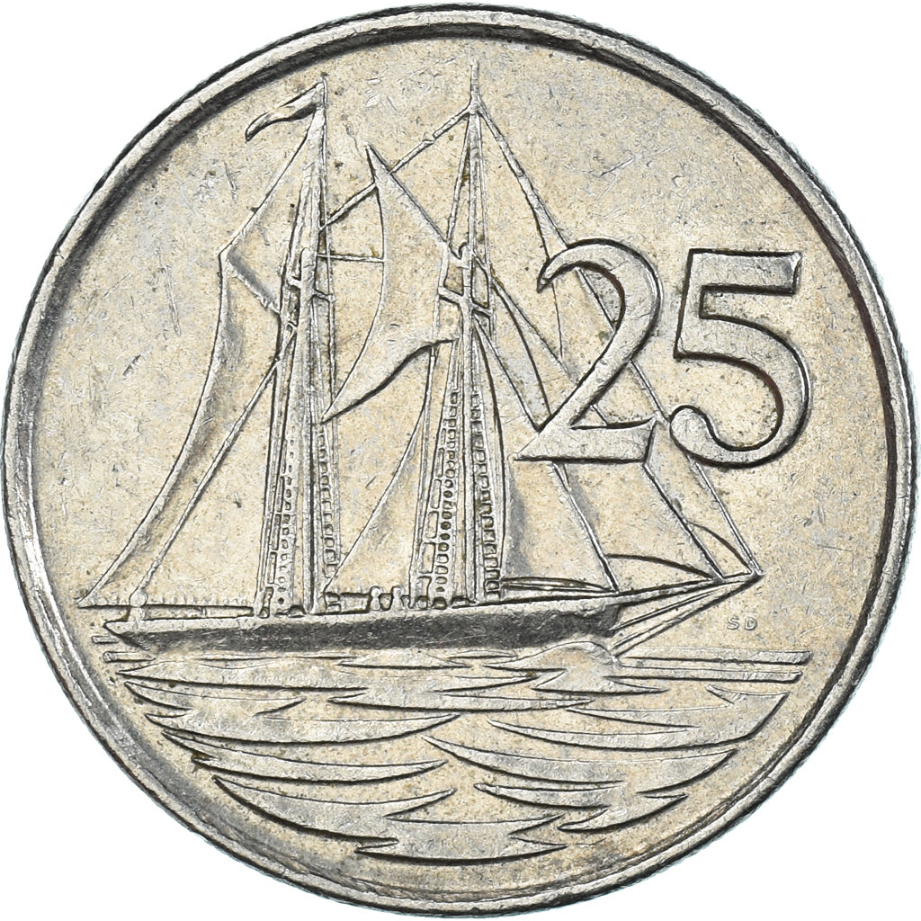 Münze, Kaimaninseln, 25 Cents, 1990