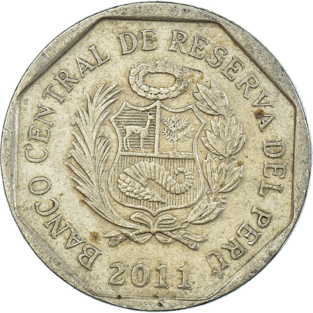 Moeda, Peru, 50 Centimos, 2011