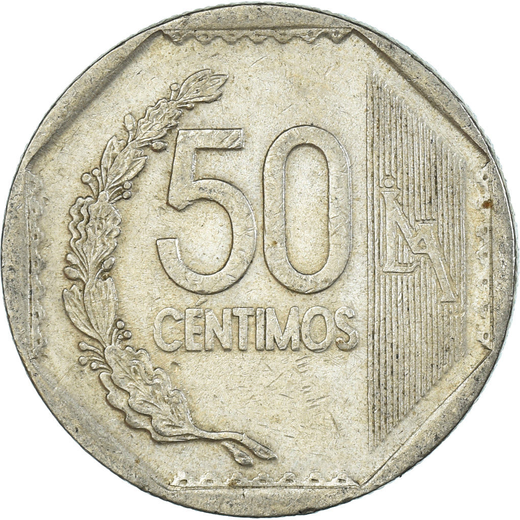 Moeda, Peru, 50 Centimos, 2011