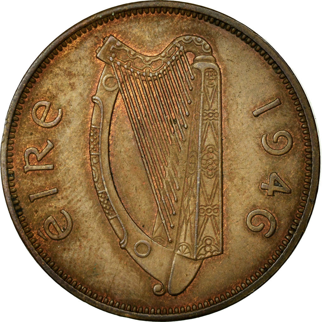 Coin, IRELAND REPUBLIC, Penny, 1946, MS(60-62), Bronze, KM:11