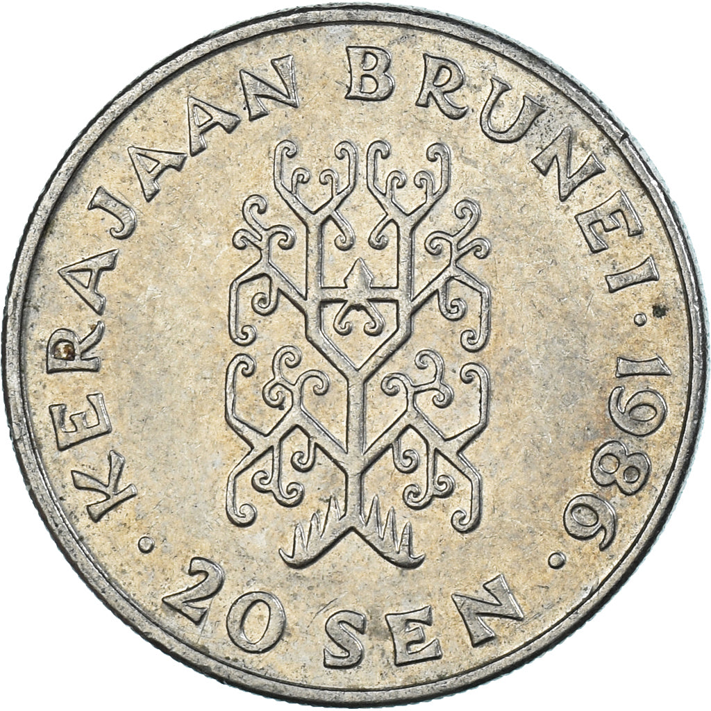 Moneta, BRUNEI, 20 Sen, 1986