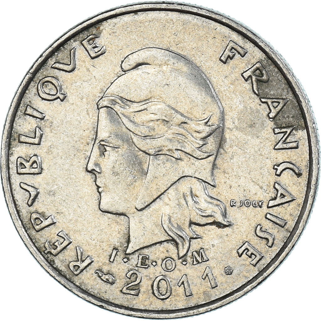 Moneta, Polinesia francese, 10 Francs, 2011