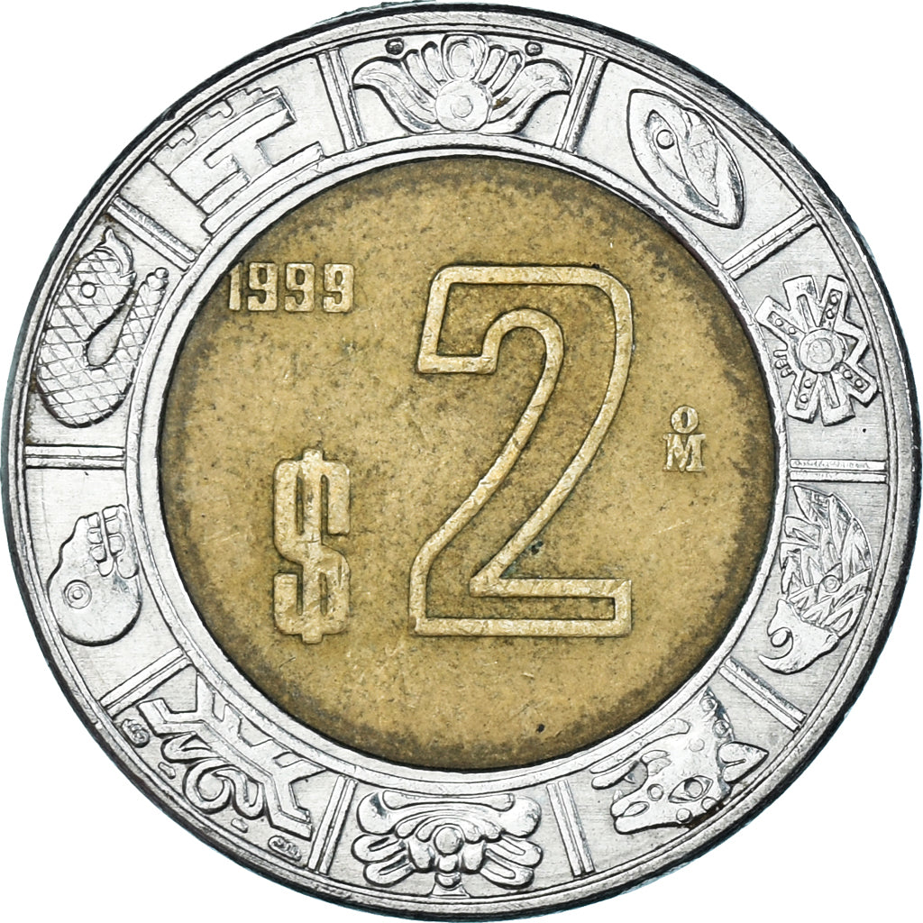 Coin, Mexico, 2 Pesos, 1999