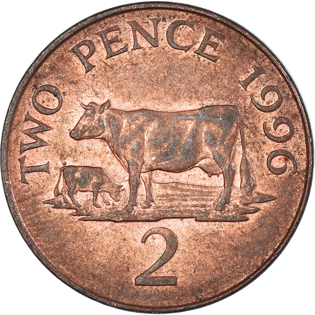 Moneta, Guernsey, 2 Pence, 1996