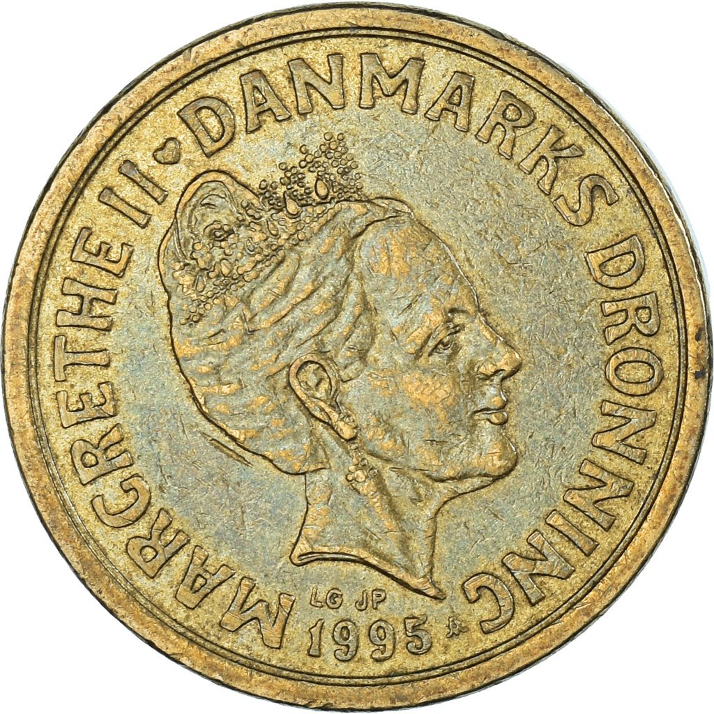 Moneta, Danimarca, 10 Kroner, 1995