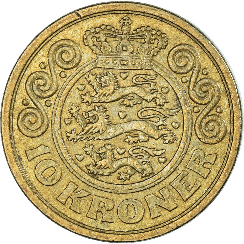 Moneta, Danimarca, 10 Kroner, 1995