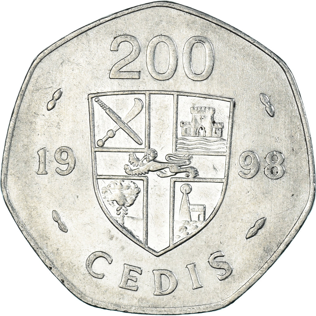 Monnaie, Ghana, 200 Cedis, 1998
