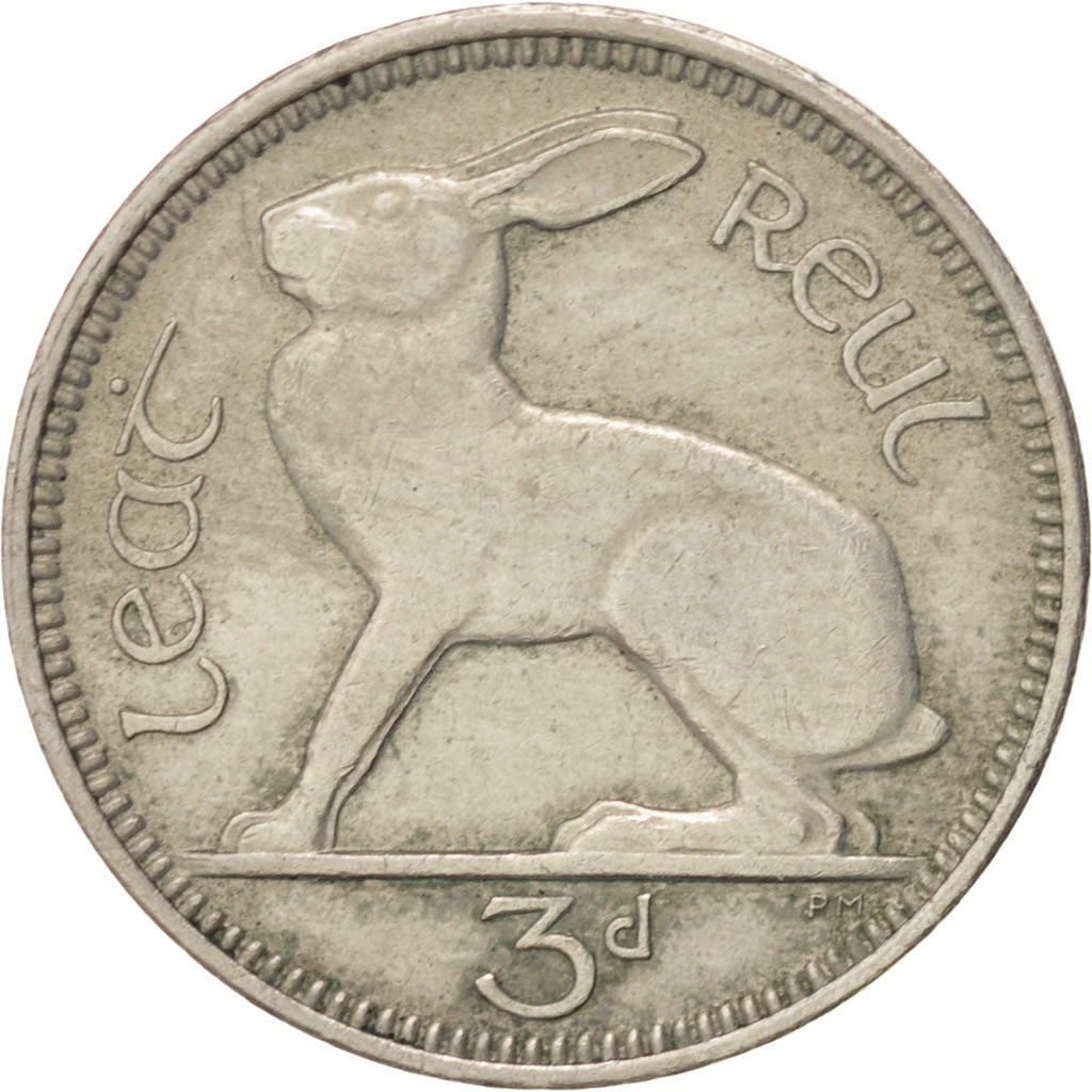 IRELAND REPUBLIC, 3 Pence, 1961, EF(40-45), Copper-nickel, KM:12a