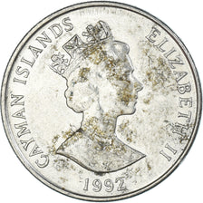 Monnaie, Îles Caïmans, 25 Cents, 1992