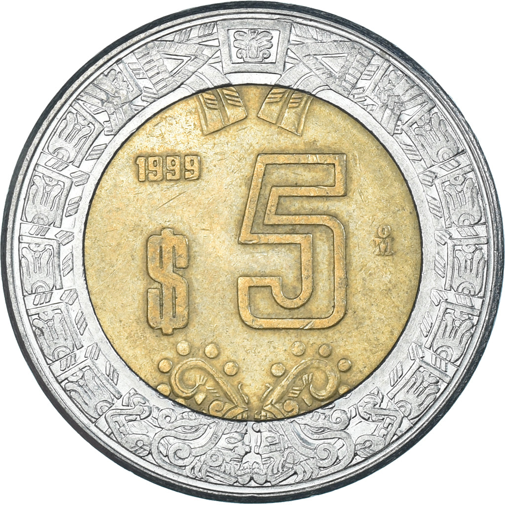 Moneda, México, 5 Pesos, 1999
